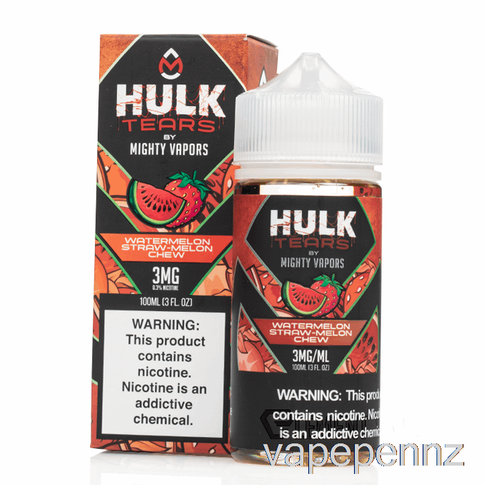 Watermelon Straw Melon Chew - Hulk Tears - 100mL 0mg VAPE NZ